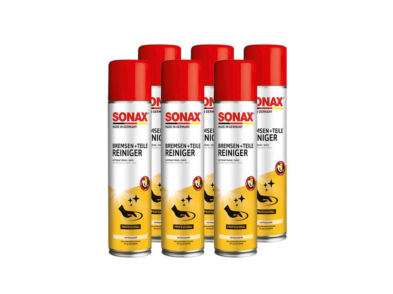 Sonax PROFESSIONAL Bremsenreiniger 6 Dosen 2400 ml Reinigt und entfettet Bremsscheiben und Bremsklötze