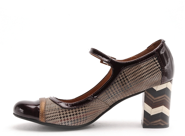 Nemonic escarpins femme 1790 zig zag talon fin multicolore