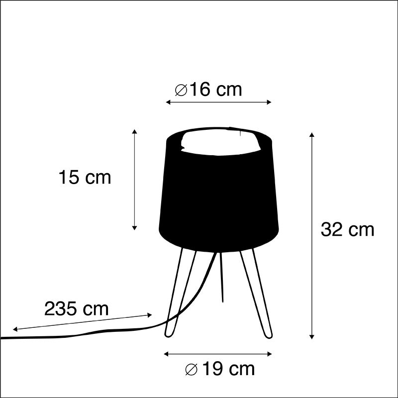 Moderne witte tafellamp - Lofty