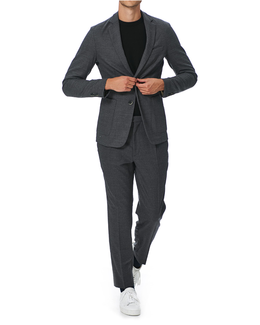 Barena Borgo Unconstructed Flannel Blazer Grey Melange