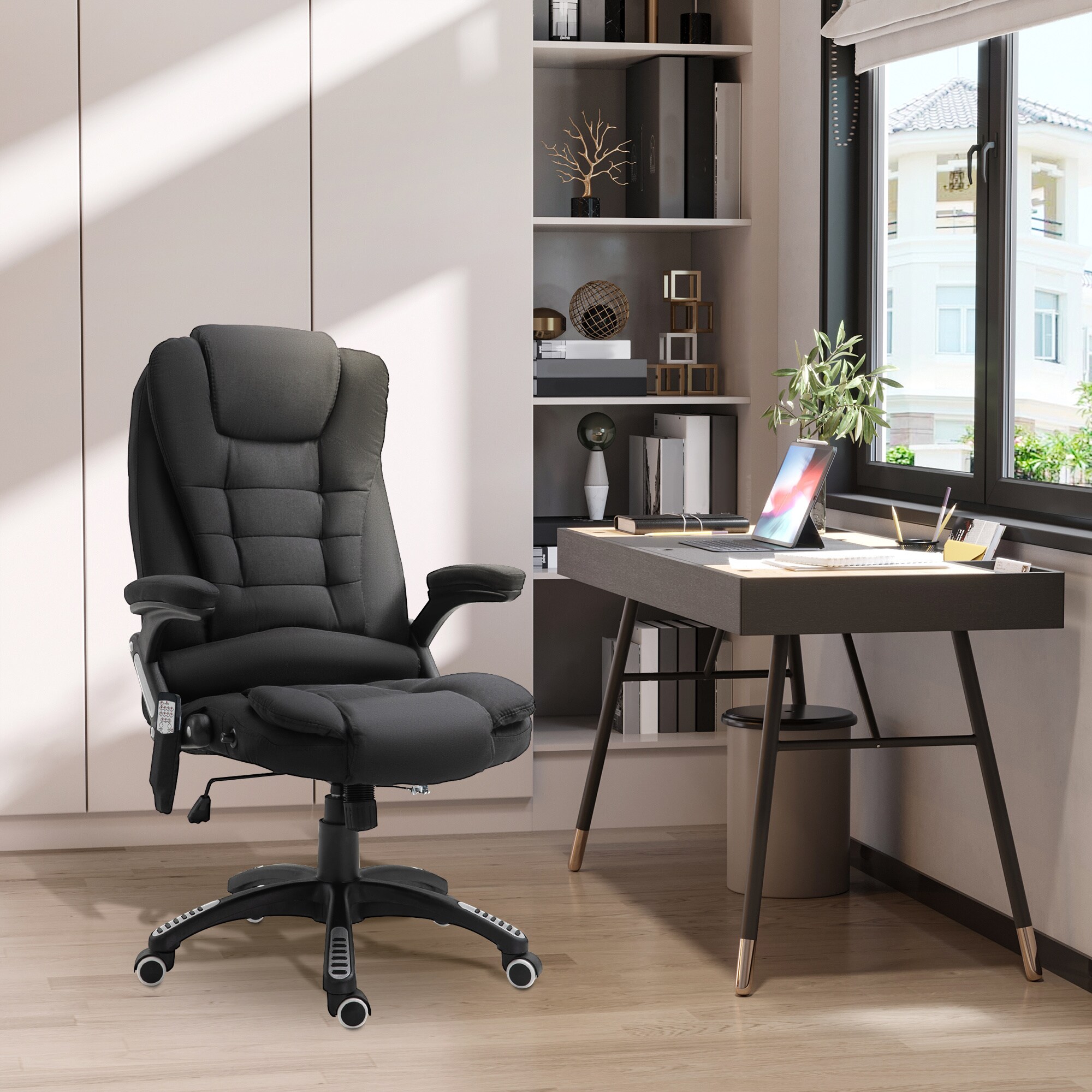 Vinsetto Bürostuhl mit Massage- und Wärmefunktion 67 x 67 x 116–126 cm (BxTxH)