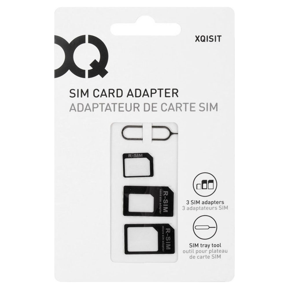 3in1 Nano SIM auf Micro SIM / Standard SIM Card Adapter   Sim Karten Schacht Öffner (13655) - Schwarz