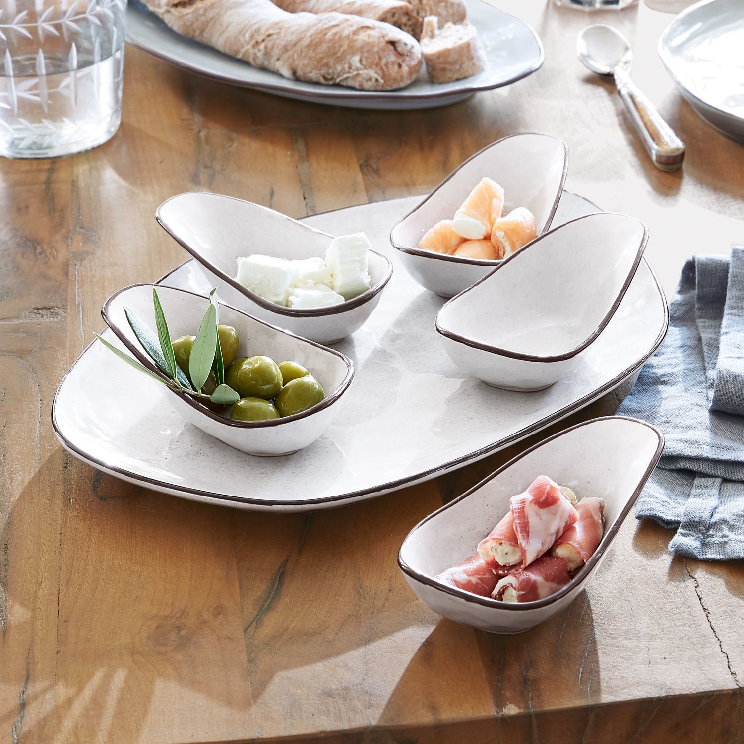 Servierschälchen  6er Set Biarré weiß