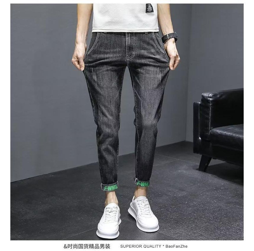 Nikoflin - Mid Rise Washed Distressed Slim Fit Jeans