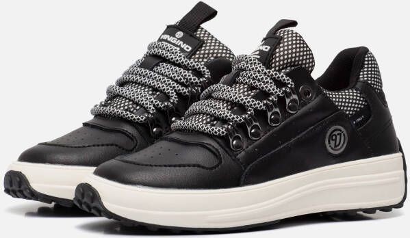 VINGINO Owen chunky leren sneakers zwart Leer Meerkleurig 36