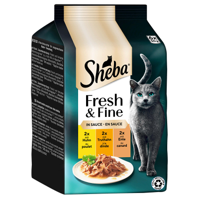 Sheba Fresh&Fine Huhn Truthahn & Ente 6x50g