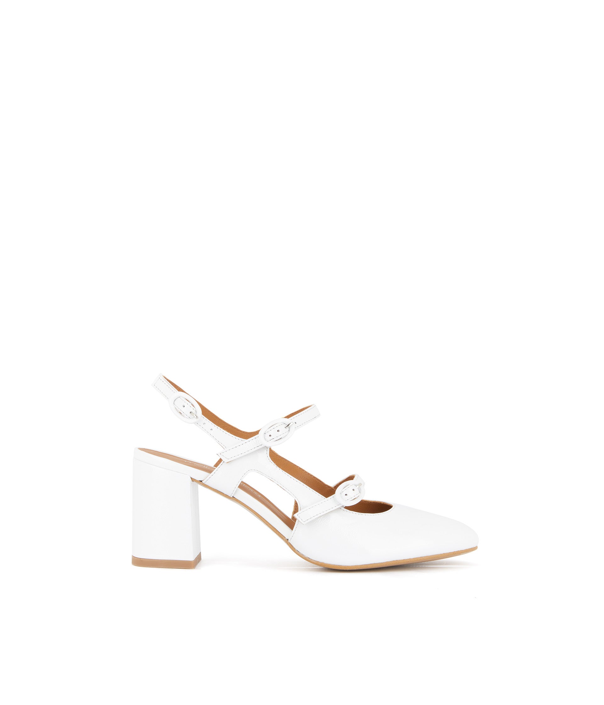Escarpins blancs vernis Linoa