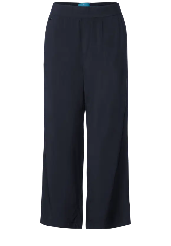 Viskose Loose Fit Hose - deep blue