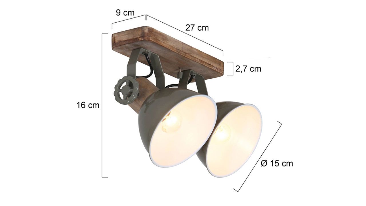 Plafondlamp 7969G Gearwood Mexlite B33 x D19 cm