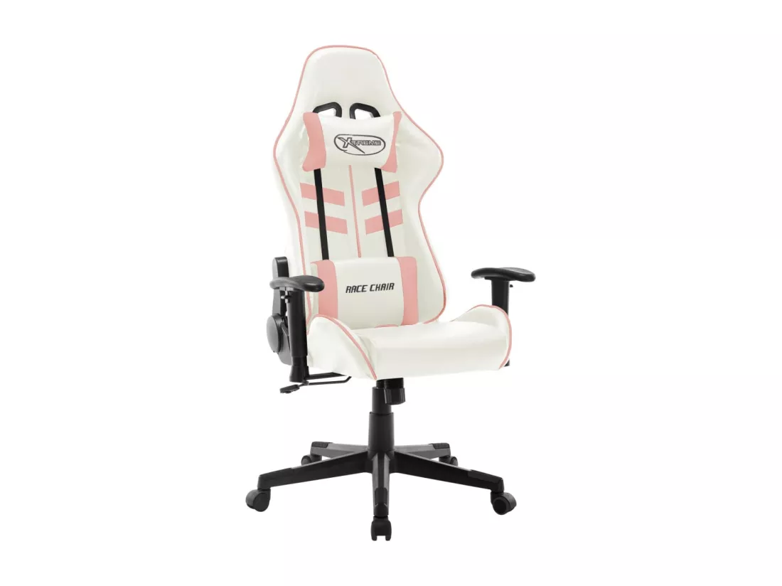 Chaise de jeu Blanc et rose Cuir artificiel