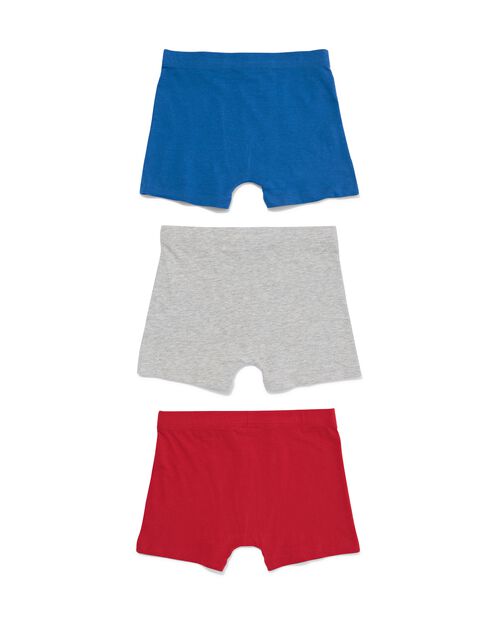 boxers enfant coton stretch - lot de 3 rouge