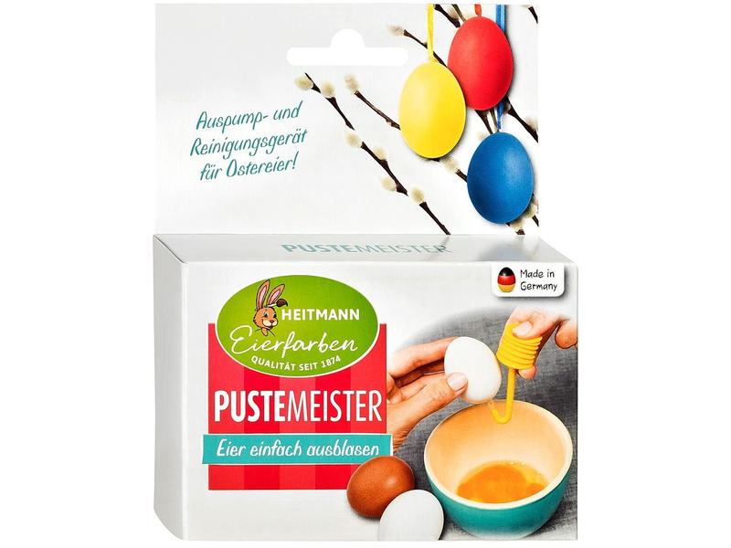 Brauns Heitmann Eier-Ausblasgerät Puste-Meister Gelb, 1 Stü Reinigungsgerät für Ostereier