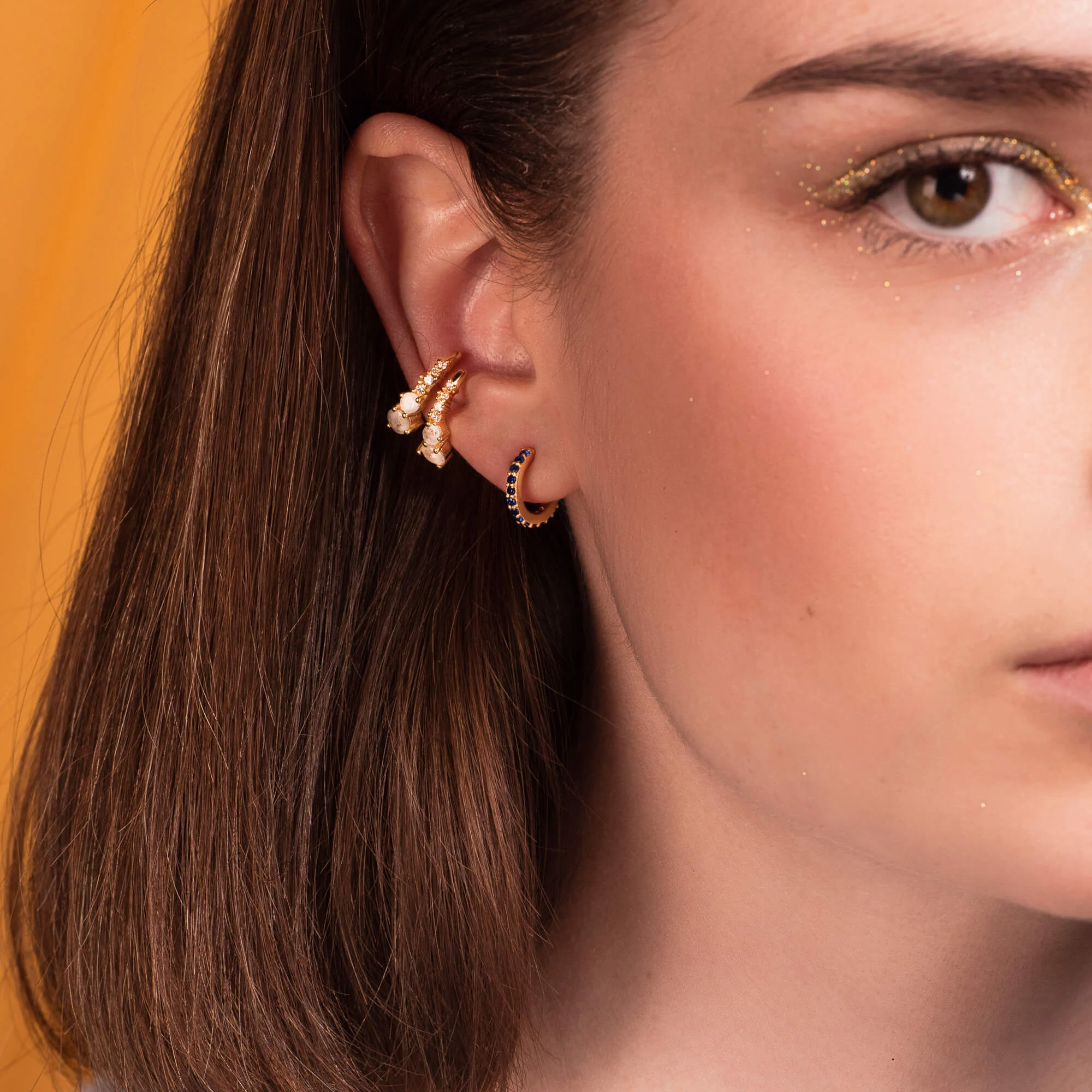 ECLECTIC SHINE SMALL - Créoles | Bleu