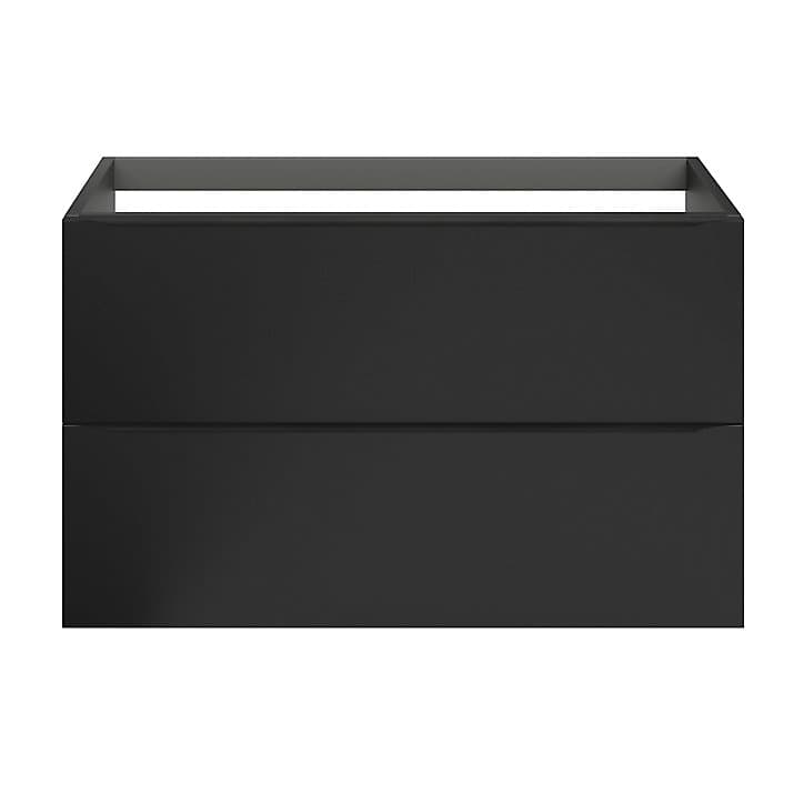 Meuble sous vasque à suspendre GoodHome Imandra noir mat L. 100 x H. 60 x P. 45 cm