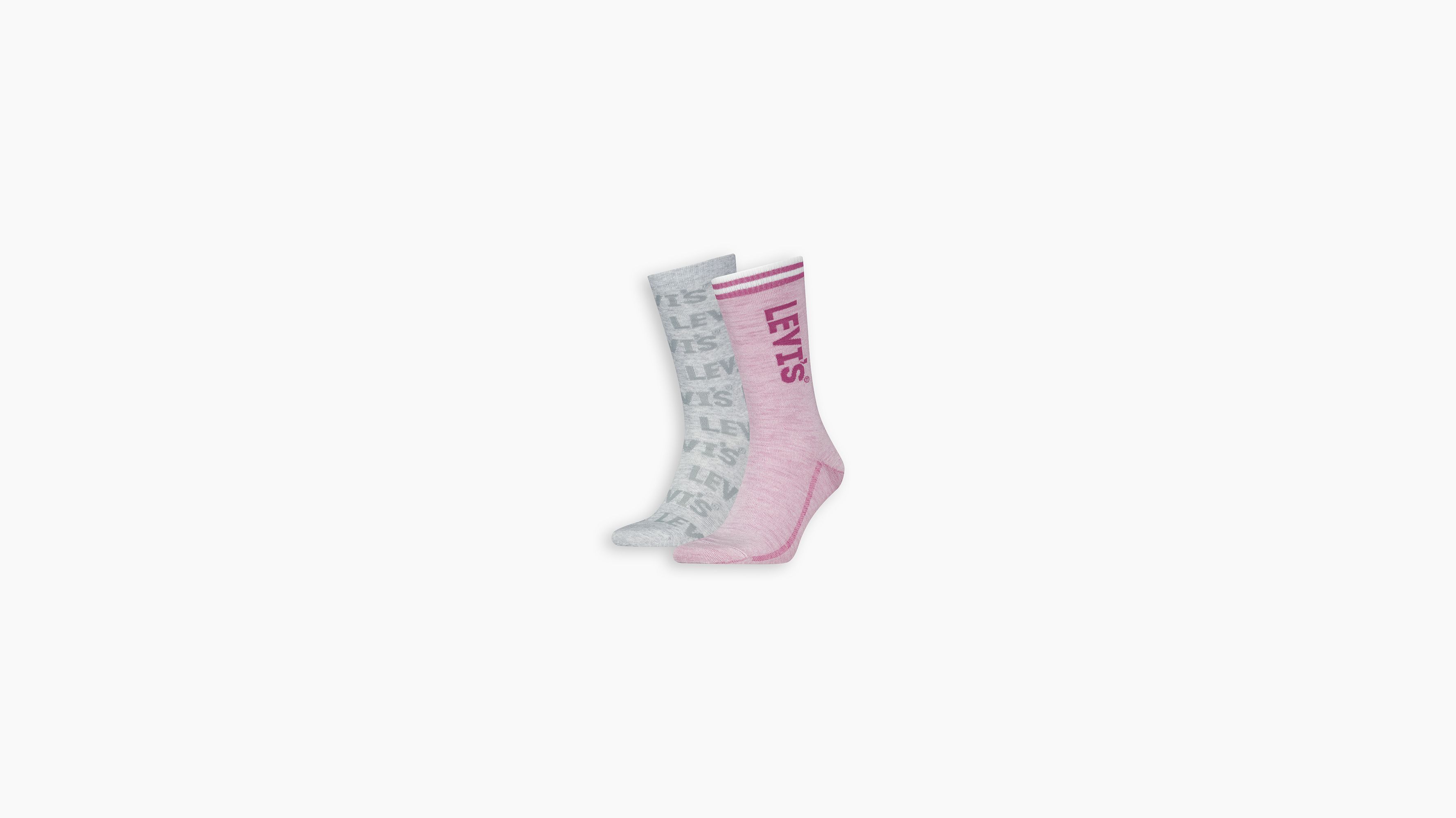 Levi's® chaussettes standard logo Sun Faded - Lot de 2 - Pink Combo - Rose