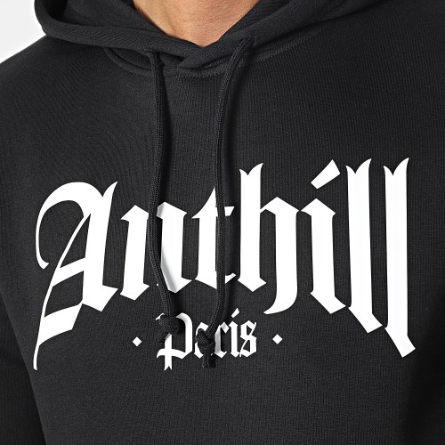 Sweat Capuche Gothic Noir Blanc