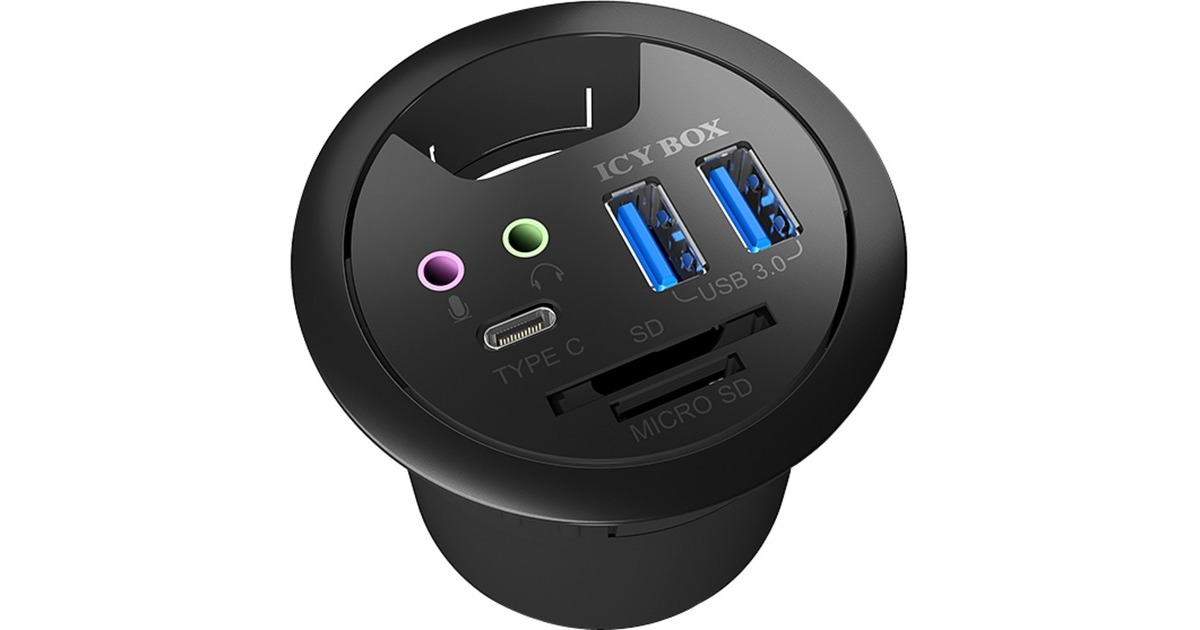 ICY BOXIB-HUB1404A usb-hub  (Zwart)