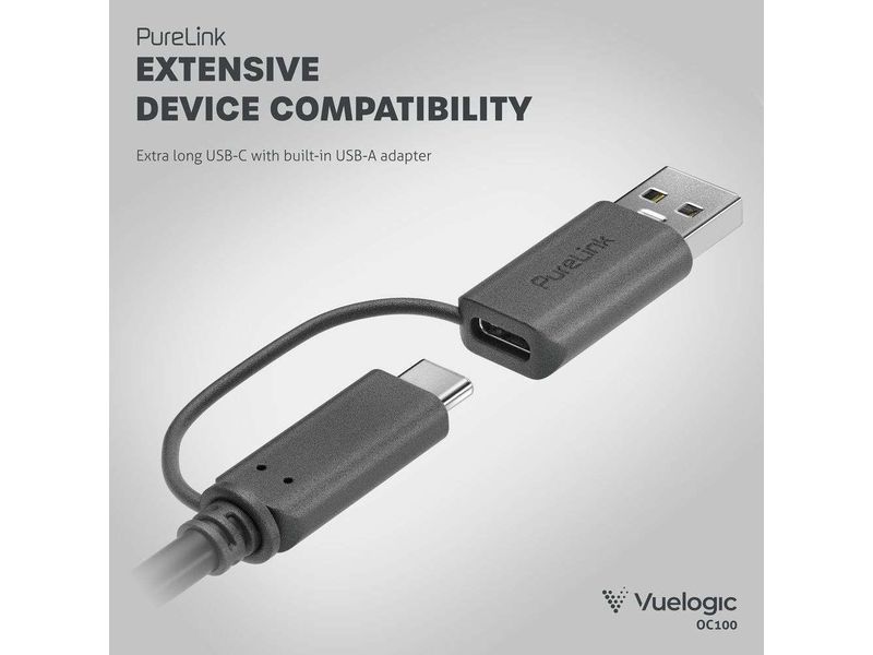 PureLink Webcam Vuelogic 2K Quad HD Hochauflösende 2K QHD-Webcam – Kristallklare Video- und Audioqualität