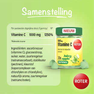 Roter Vitamine C 1000mg Appel Gummies 30ST