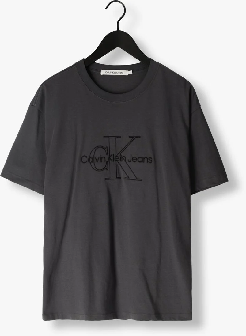 CALVIN KLEIN grijze calvin klein t-shirt monologo washed tee