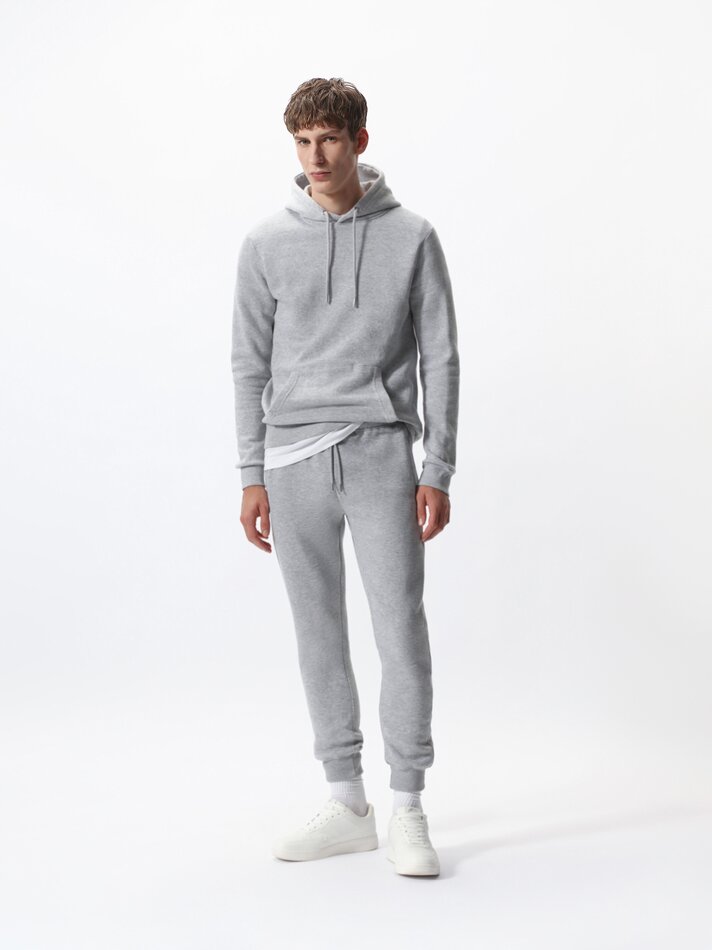 Calça jogger básica - Cinza mesclado