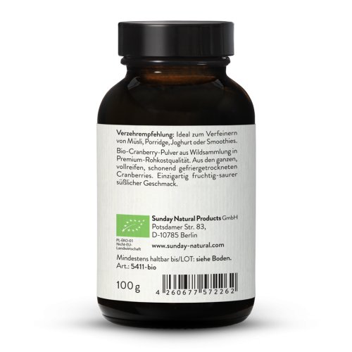 Sunday Natural Products  Bio Cranberry Wild Pulver