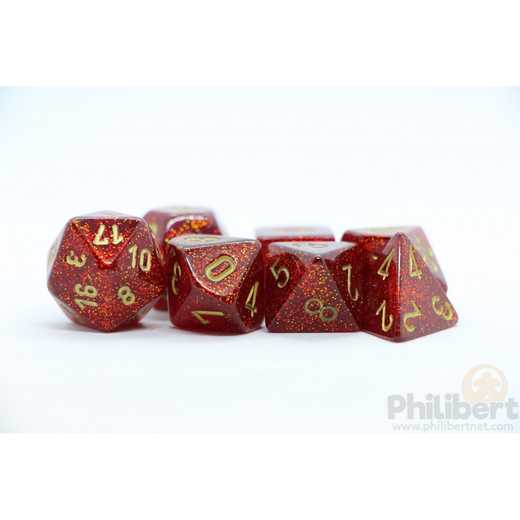 Set de 7 Dés JDR Chessex : Glitter