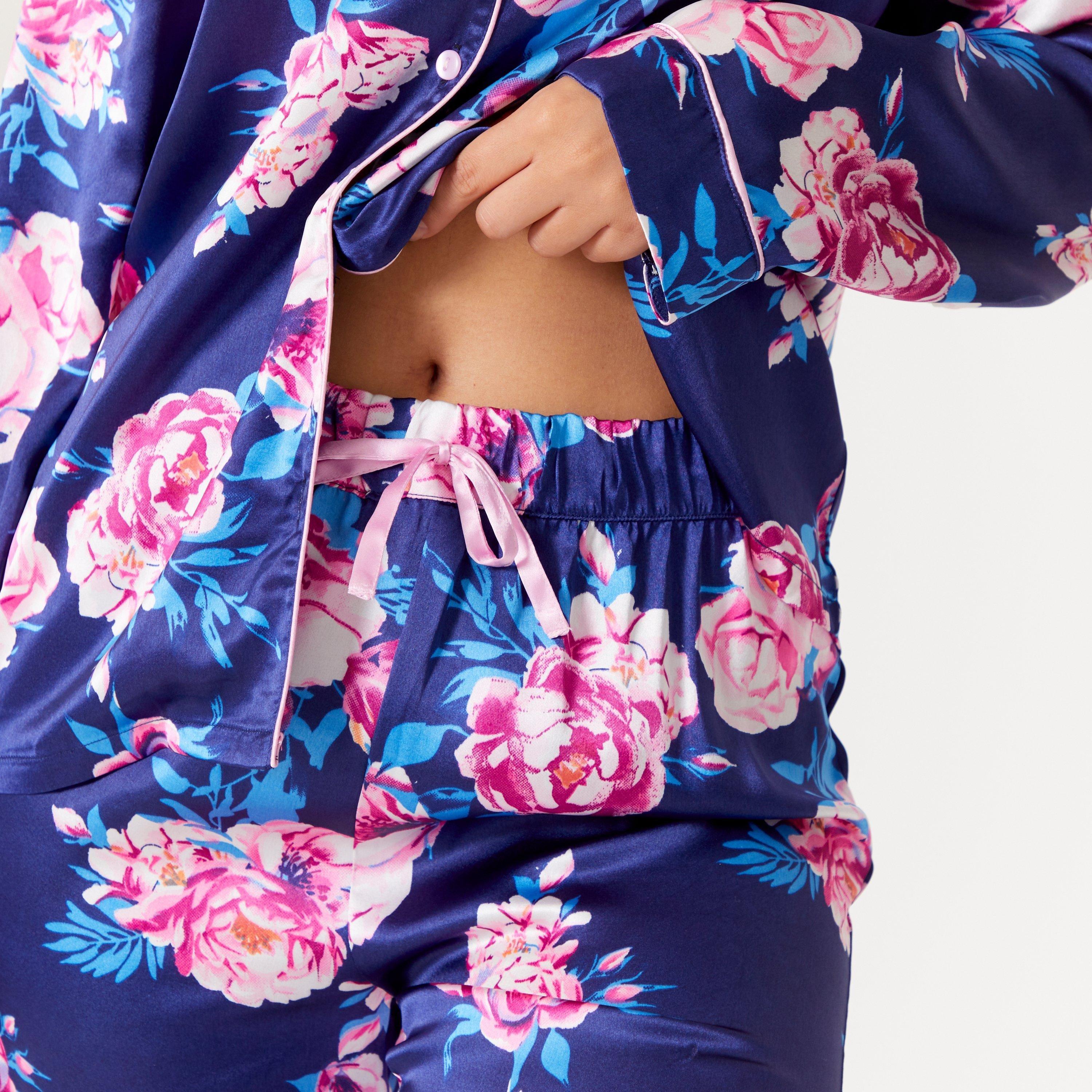 Be You Satin Satin Floral Pyjama