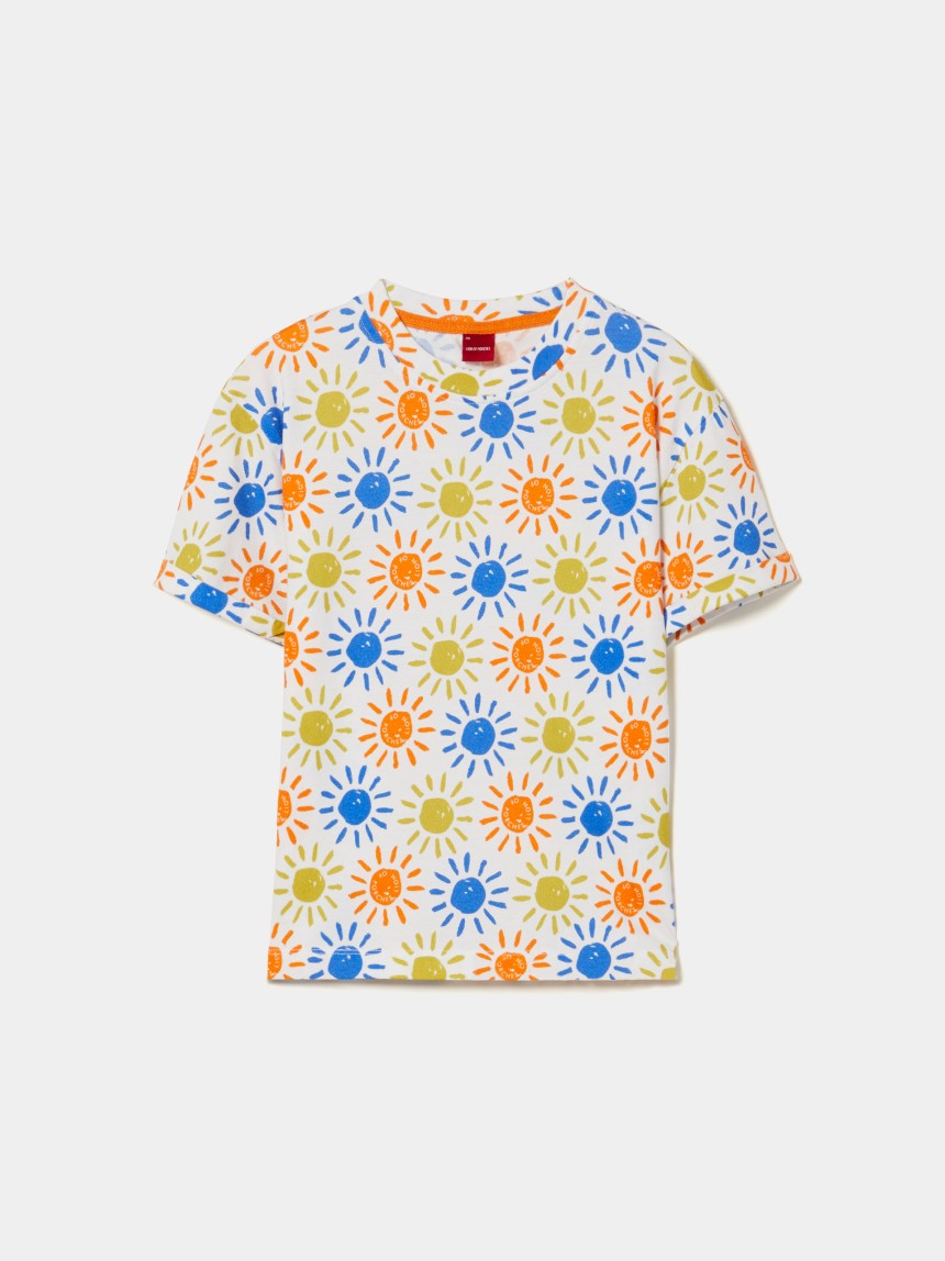 T-shirt de algodão com estampado
