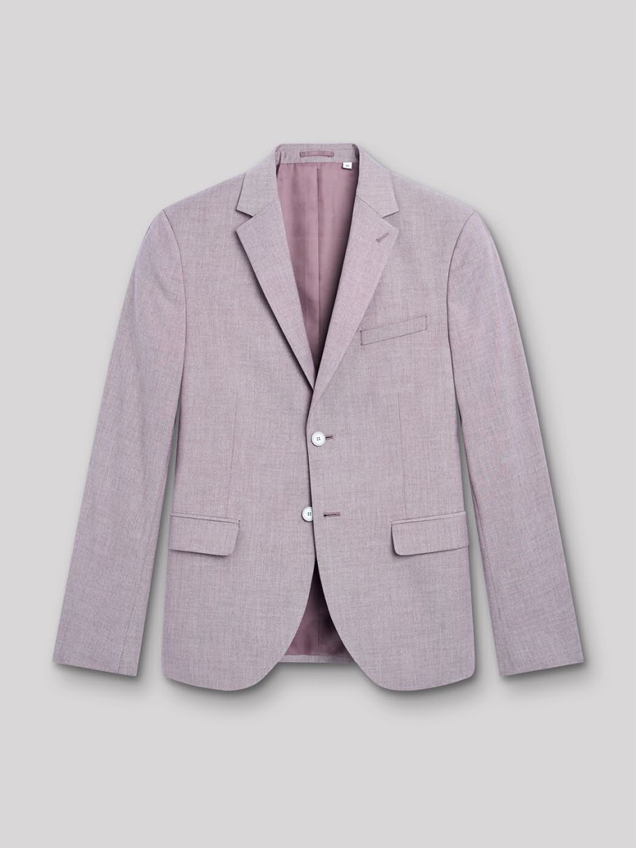 Veste coordonnable slim faux uni