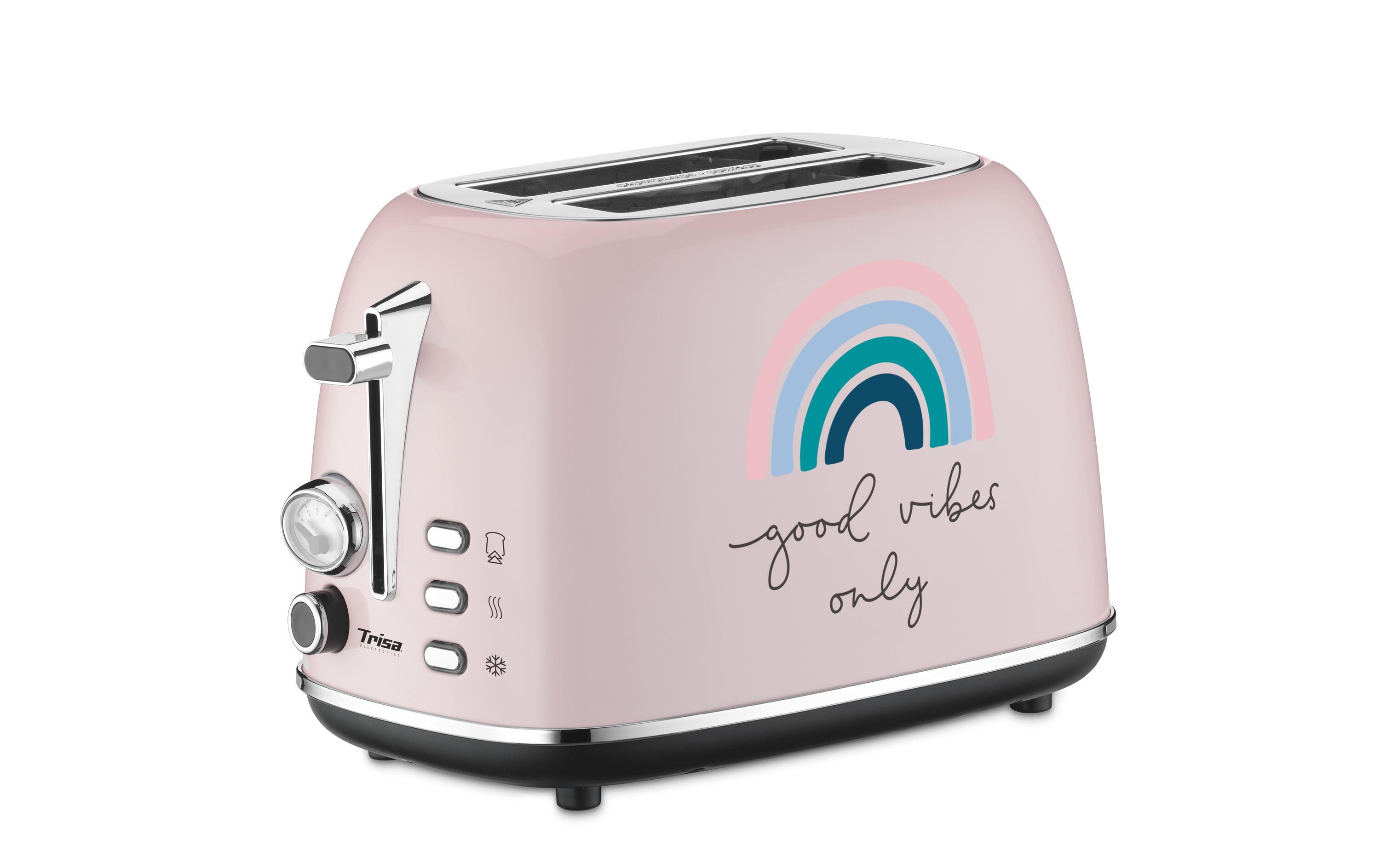 Toaster Good Vibes RosaZwei Scheiben Toaster mit 6 Bräunungsstufen