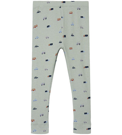 Name It Leggings - Rib - NmmDabu - Wrought Iron m. K?ret?jer
