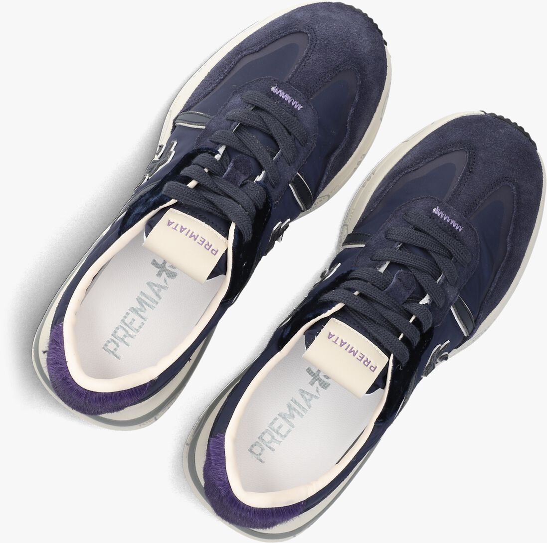 blauwe premiata lage sneakers cassie