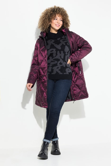 HYPRAR Steppjacke, Kapuze, 2-Wege-Zipper, Zipptaschen