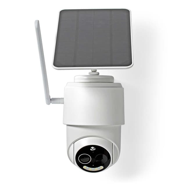 Nedis SmartLife udendørskamera | 4G | Full HD 1080p | Pan tilt | IP65 | Cloud Storage (mulighed) / microSD (ikke inkluderet) | 5 V DC | Med bevægelsessensor | Nattesyn | Hvid