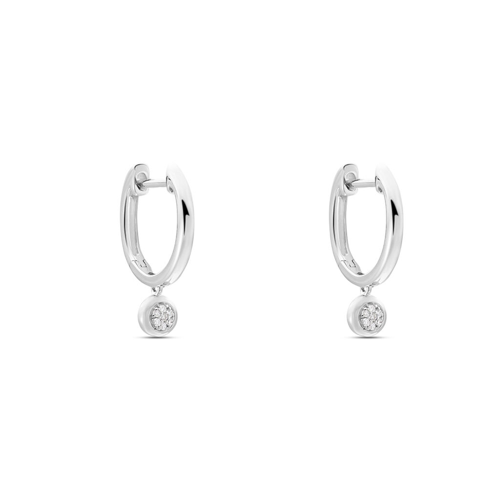 Créoles Or Blanc Mairenn Diamants