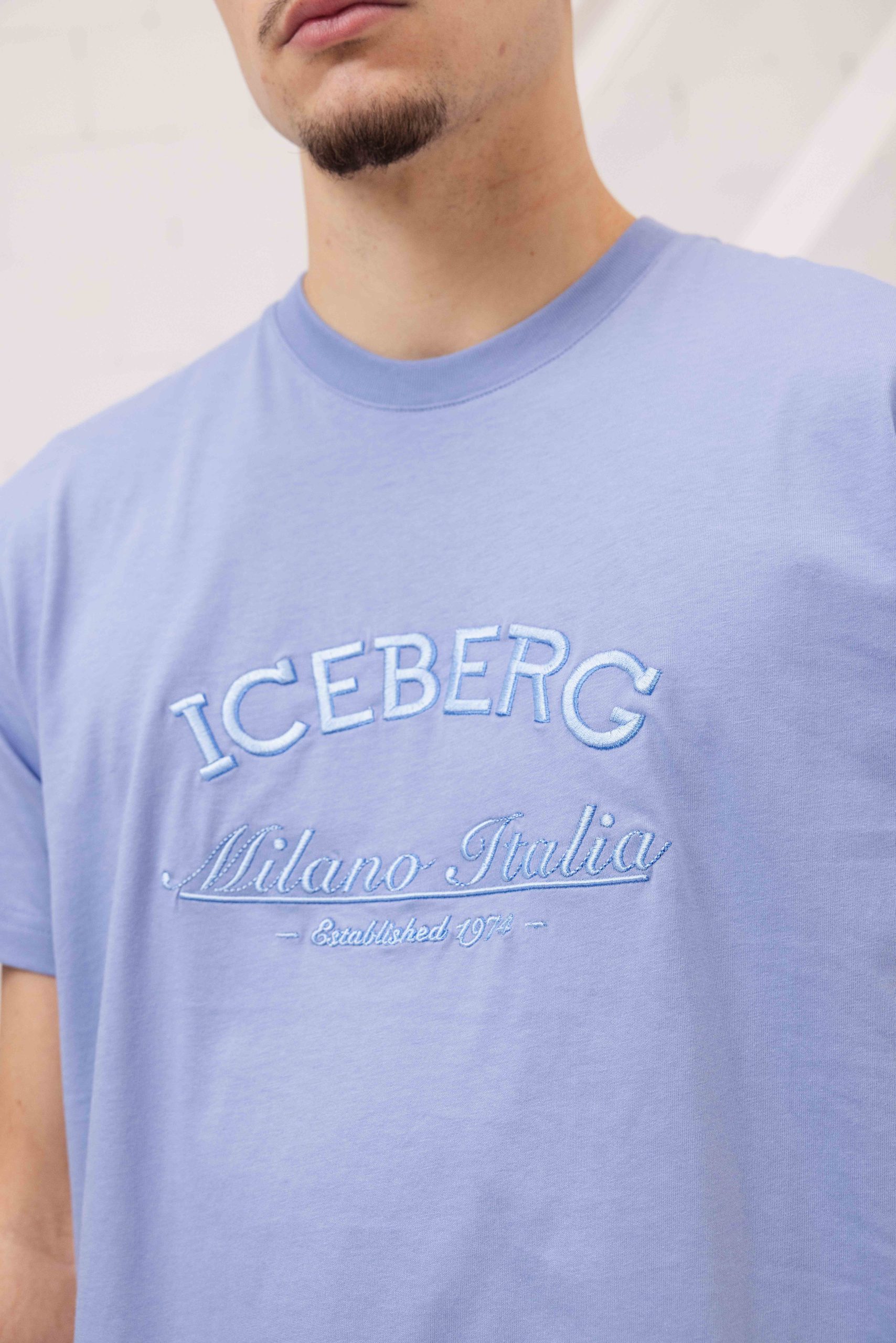 Iceberg 5D F040 Jersey T-Shirt Heren Lichtblauw
