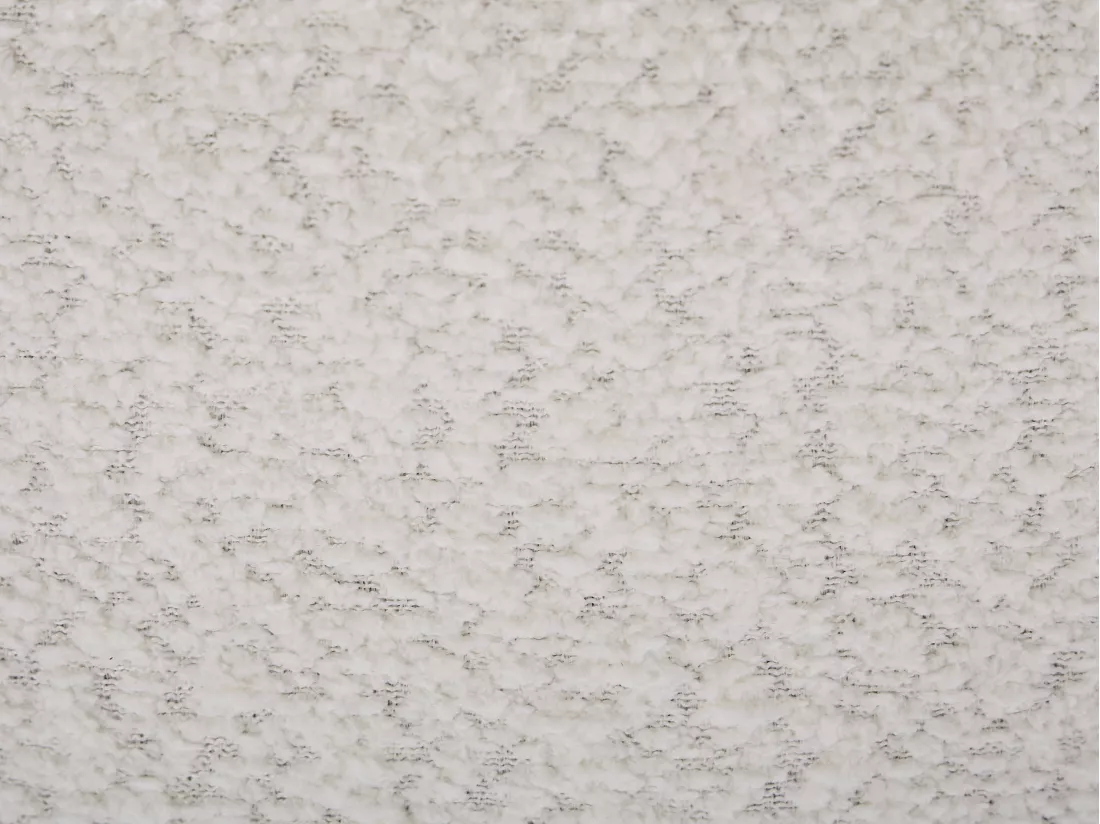 Lot de 2 tabourets de bar en tissu bouclette et métal noir - Hauteur réglable - Blanc - PEGA de Pascal MORABITO