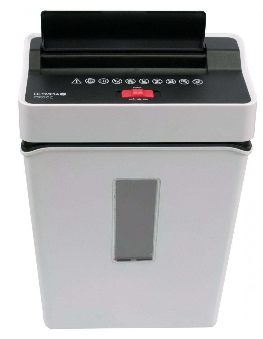 OLYMPIA PS 53 CC Aktenvernichter, Partikelschnitt Sicherheitsstufe P4, Weiß