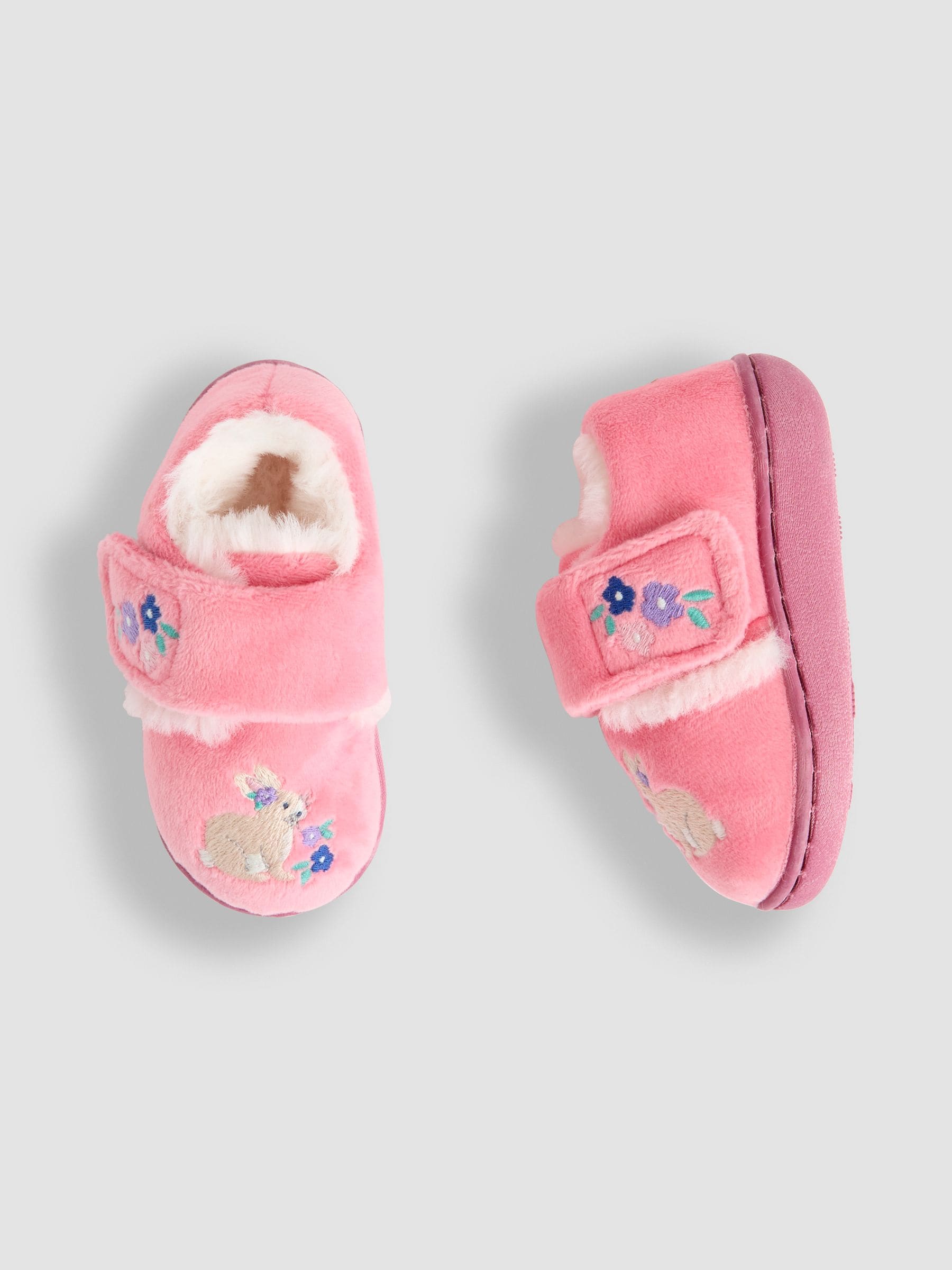 Roze met konijnen - JoJo Maman Bébé - Pantoffelschoenen met eenhoorn