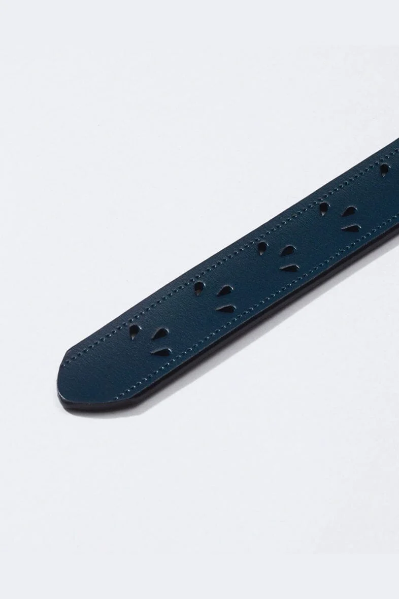 Anobel Copenhagen Womens Belt Flower Pattern CF-9003 navy