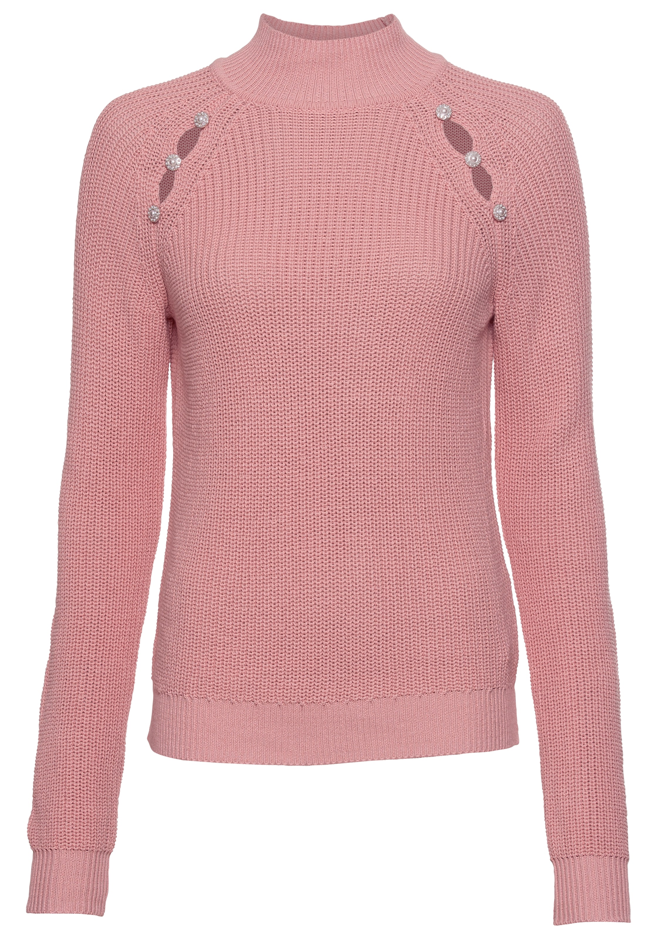 Melrose Stehkragenpullover , mit Cut-Outs und Knopfdetails