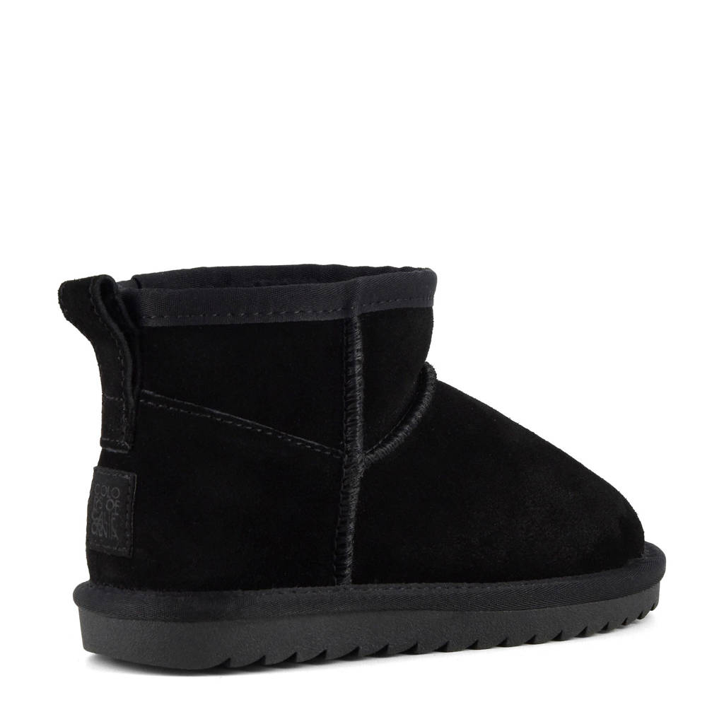Colors of California gevoerde suède enkelboots zwart