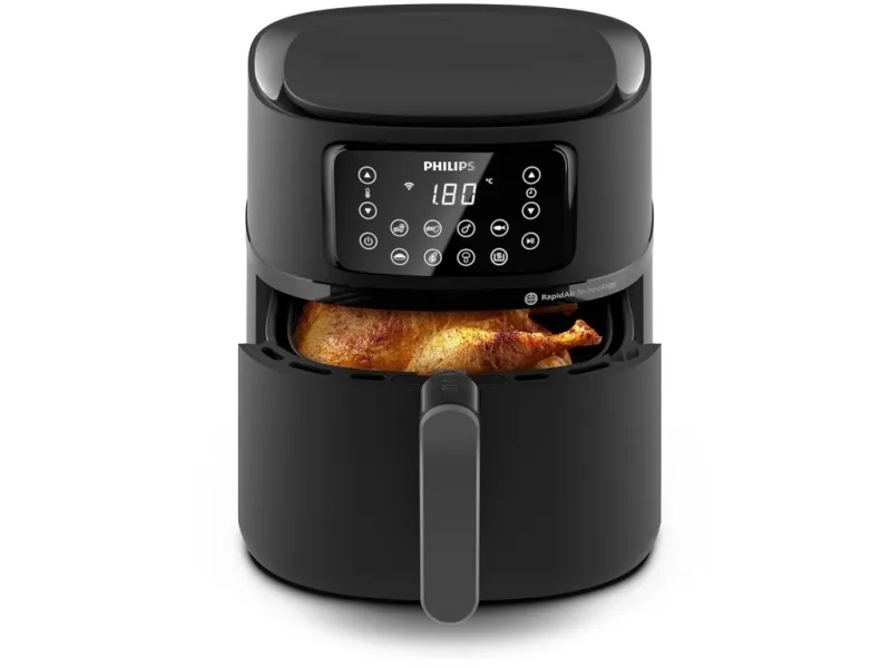 Philips Series 5000 Connected HD9285 XXL - Varmluftsrister - 7.2 liter - 2 kW - mørk sølv/sort