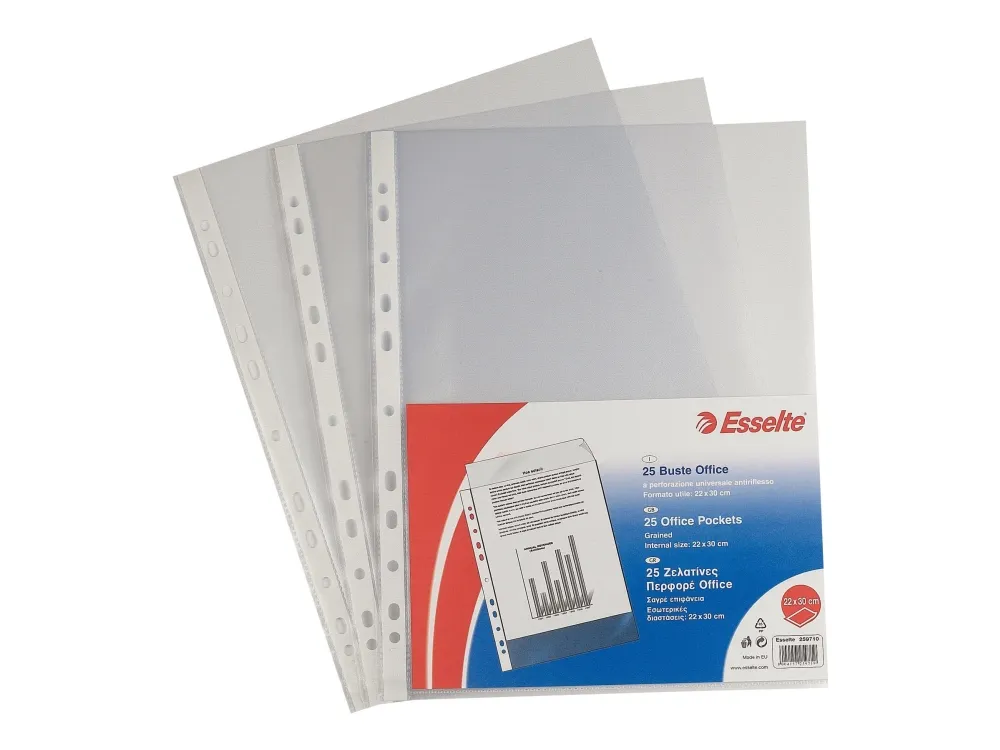 Plastlommer A3 Esselte Premium 0,08 mm højformat præg - (50 stk.)