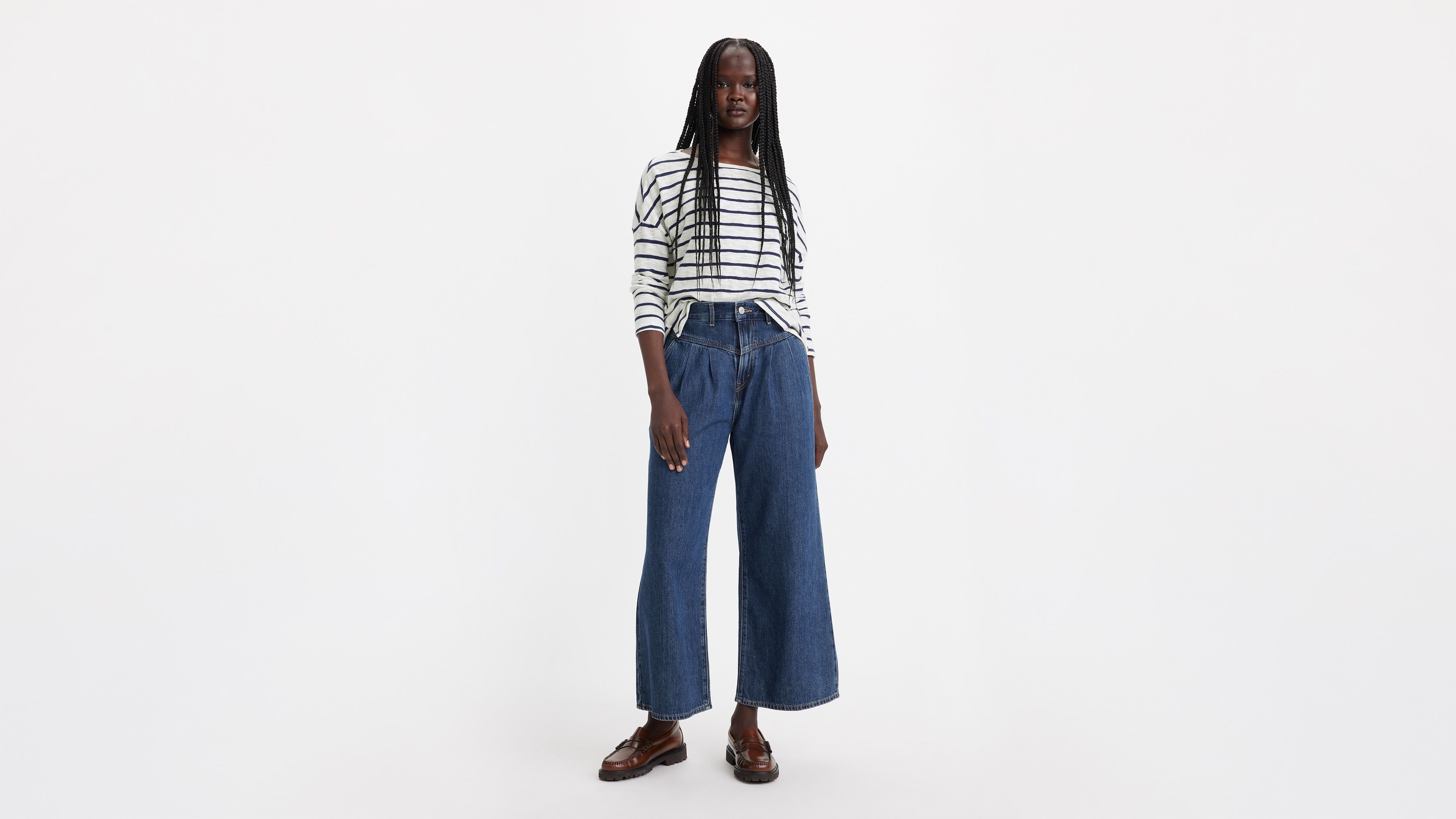 Jean Baggy Lightweight - Paper Map - Bleu