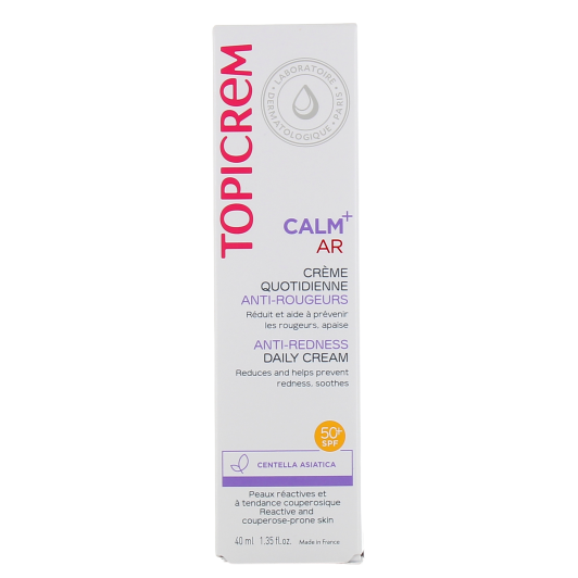 Topicrem crème anti rougeurs Calm+ AR - Peau réactive, rosacée