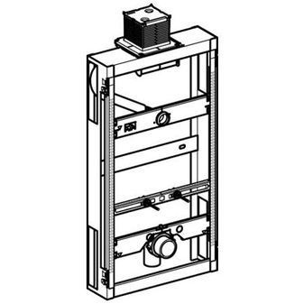 Geberit GIS urinoir element m. planchet bediening universeel H98cm z. urinoirsturing