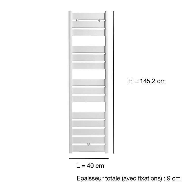 Radiateur sèche-serviettes eau chaude Acova Madras blanc 516W