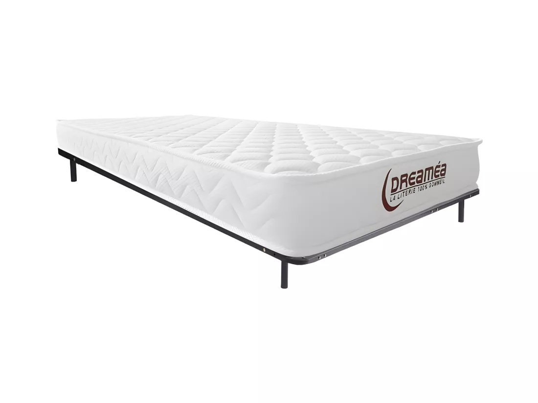 Ensemble 90 x 190 cm cadre à lattes + matelas mémoire de forme ép.15cm - PELOPS de YSMÉE